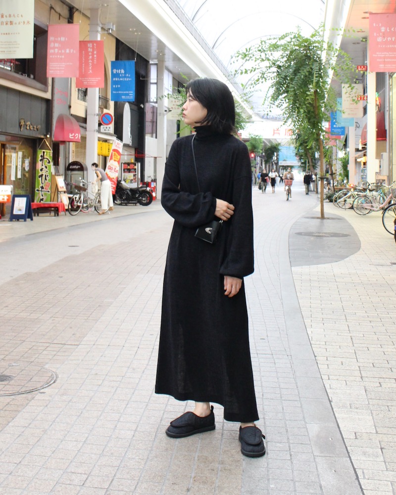 卸売価格■クラシカ KLASICA *MARION KNIT ONEPIECE ワンピース*1ウールコットン切り替えロングドレスハイネック0322 Mサイズ