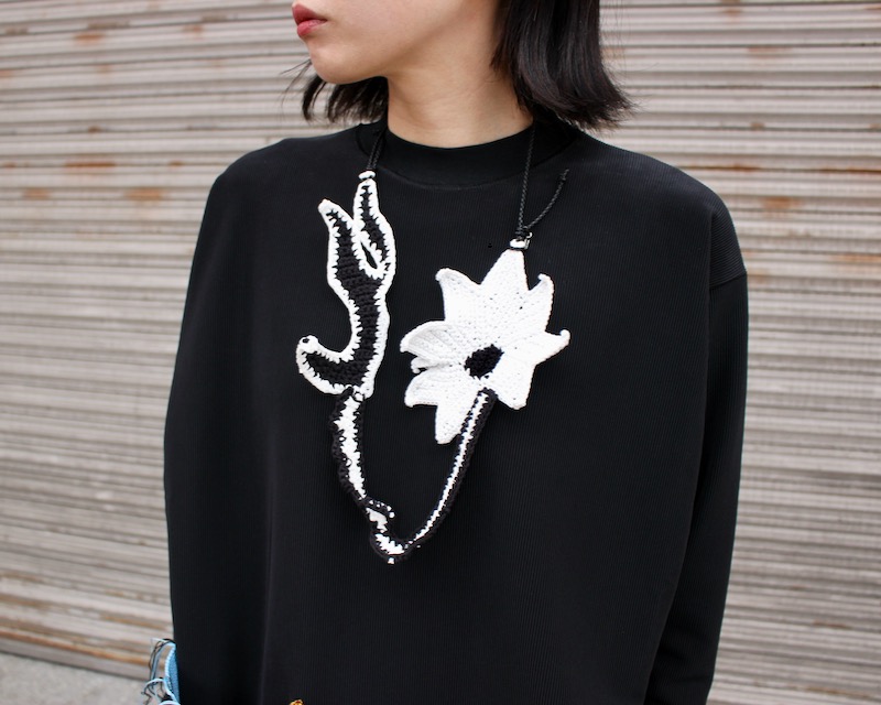 TOGA PULLA”Pique jersey pullover” / TOGA VIRILIS “Knit motif