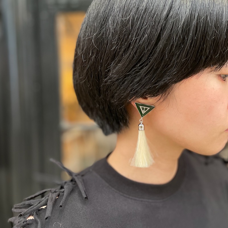 TOGA PULLA : Triangle Fringe Earrings « pain