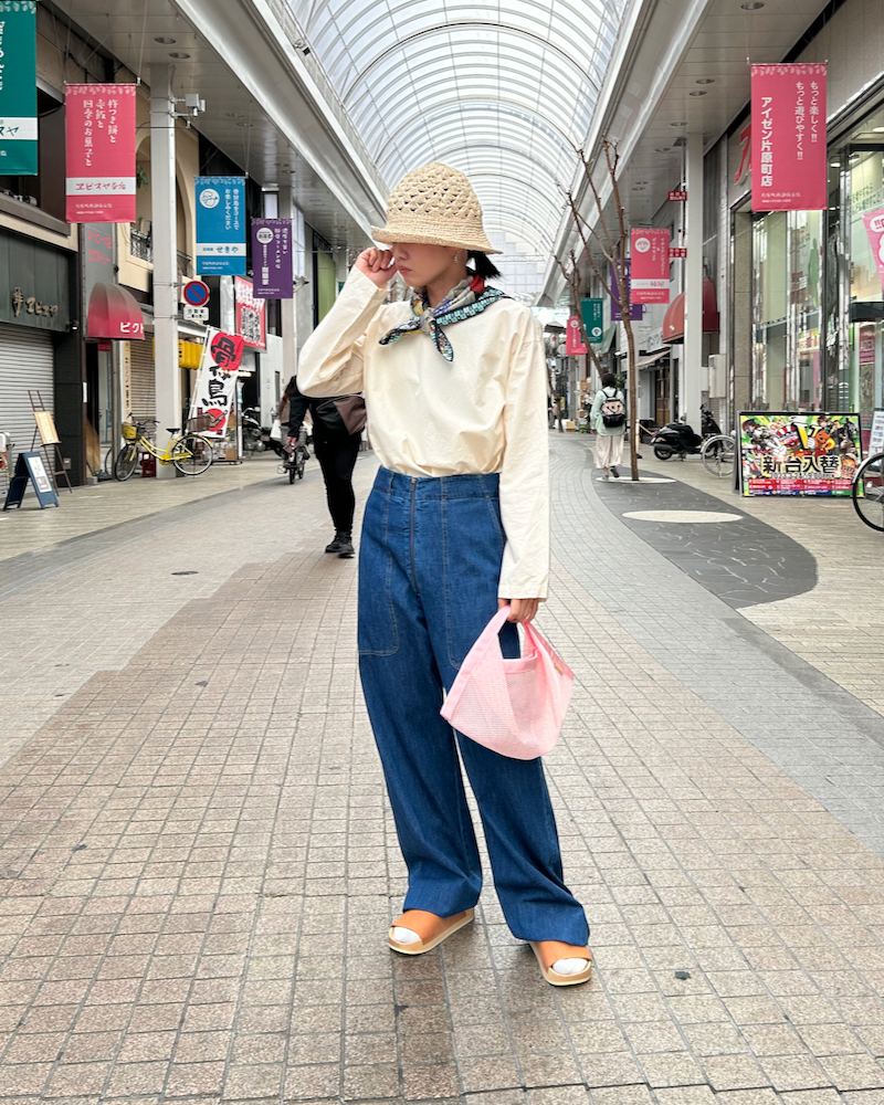 STUDIO NICHOLSON : MEYER CHAMBRAY DENIM ZIP DETAIL PANTS « pain