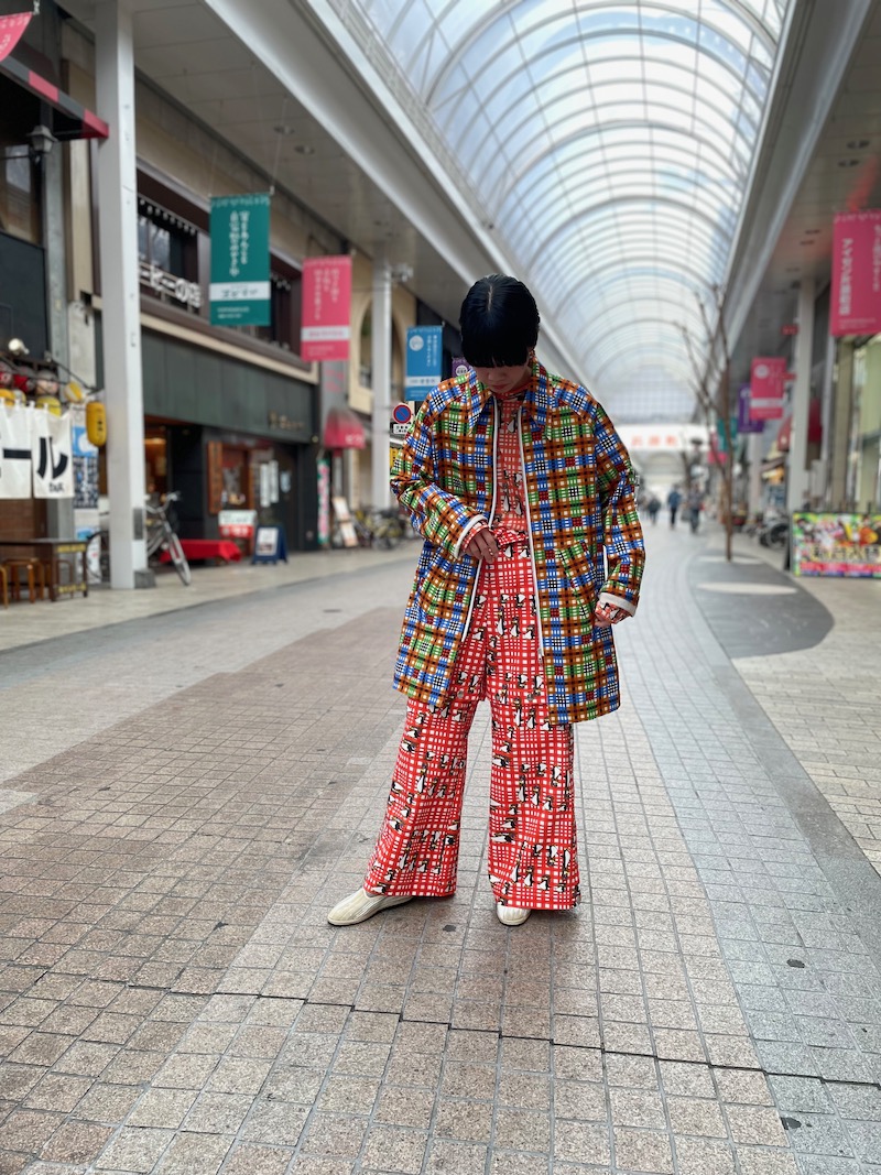 総丈約105wataru tominaga 23ss snap wide pants