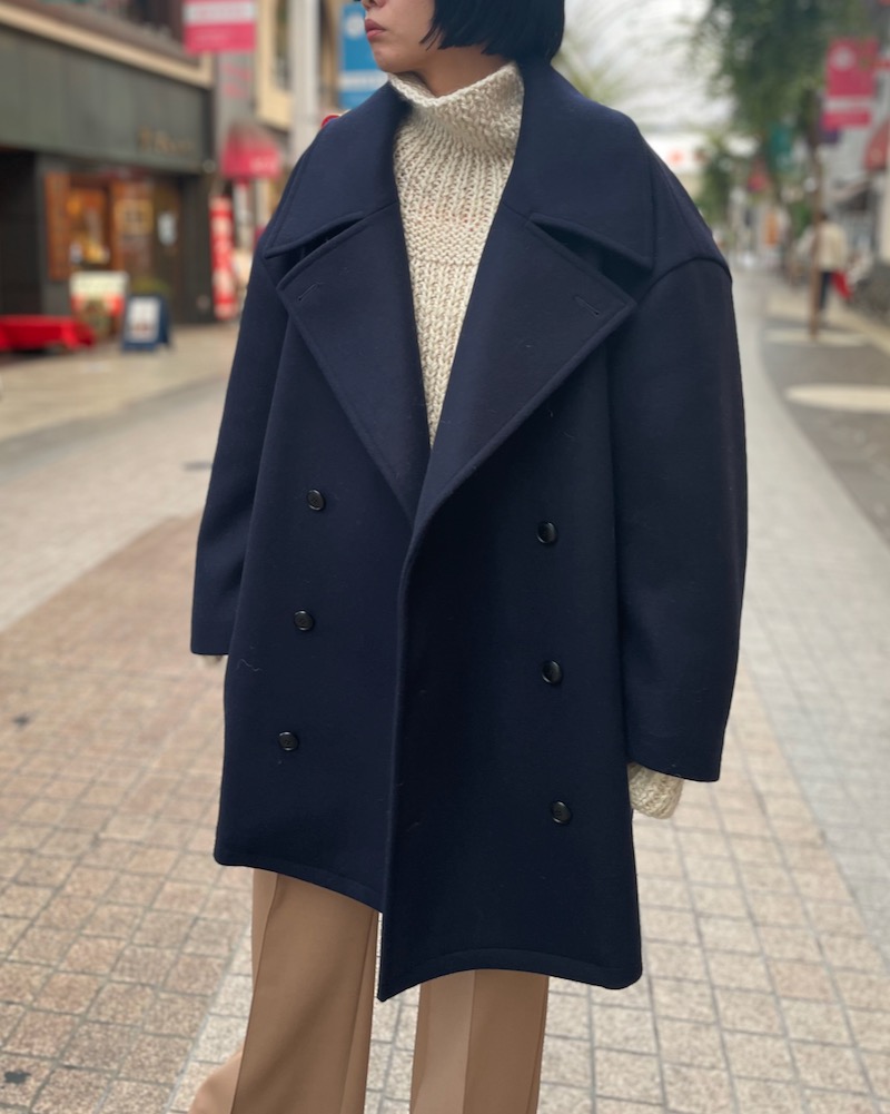 RYU KAGA リュウ カガ Oversized pea coat-